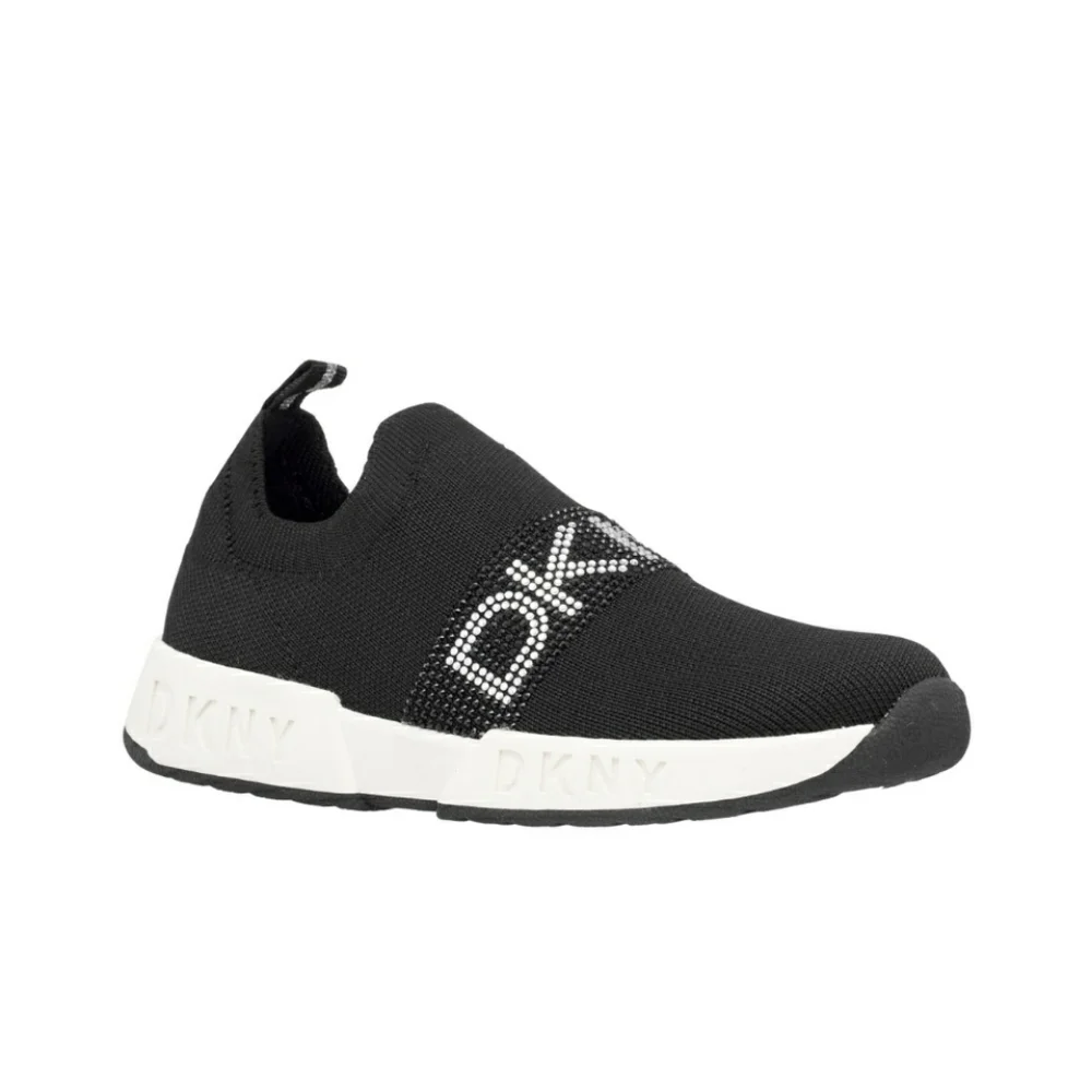 DKNY Little Girls Maddie Diamond Sneakers In Black ,Size 12 little girlW…